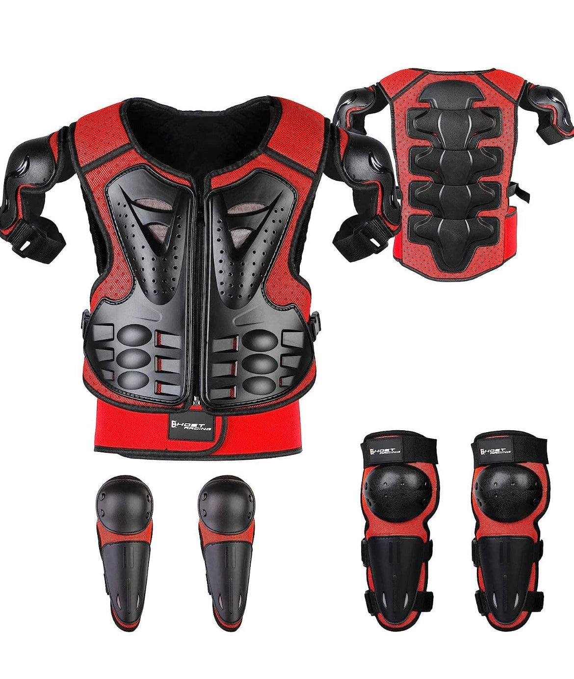Armatura Protezione di Motocross per Bambini Ginocchiere Traspiranti Gomito Pettorina per Tutti I Terreni