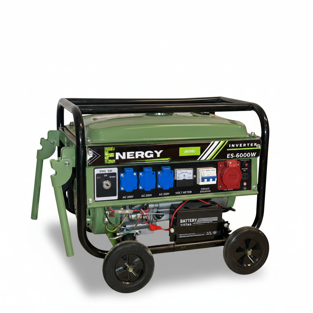 Generatore di Corrente Diesel 6,0 kW Inverter Silenziato Monofase Trifase