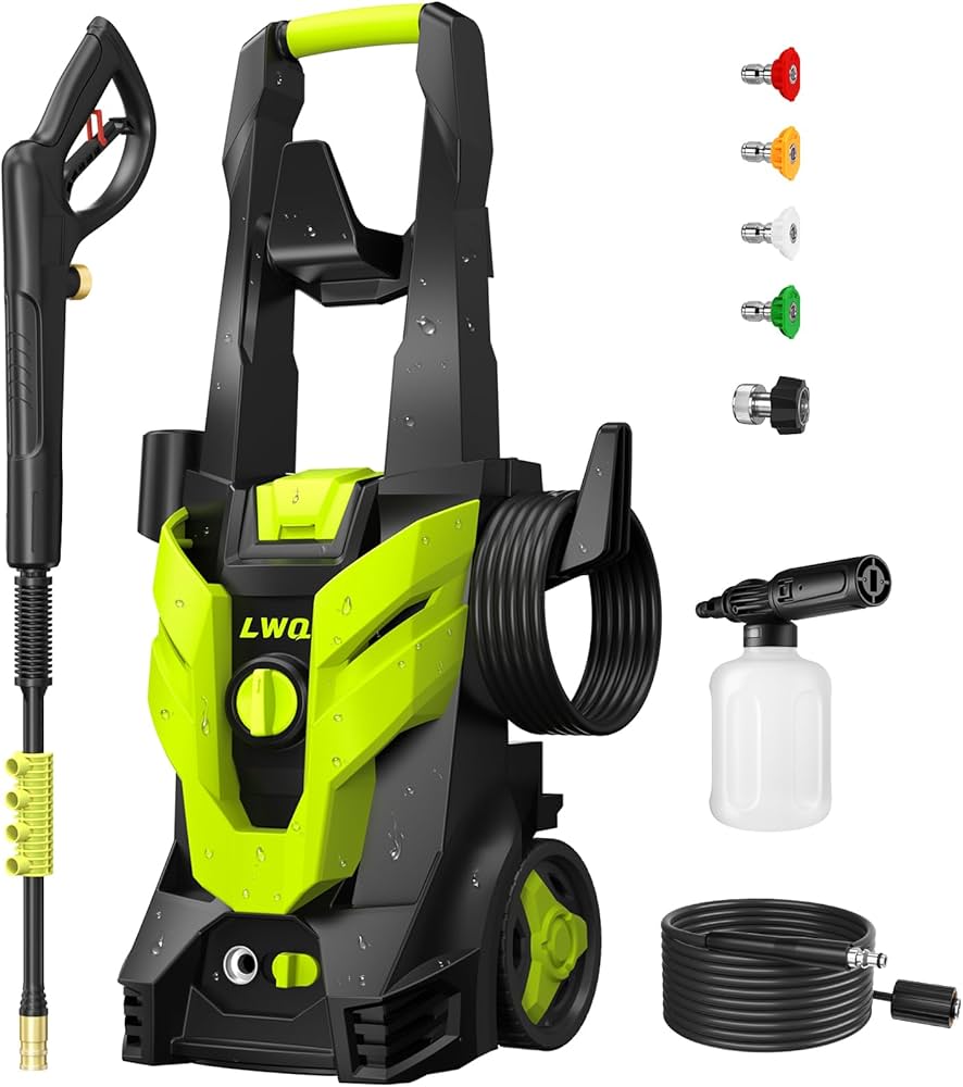 Idropulitrice Professionale 2000W – 160 Bar con Tubo da 8 m e Portata 540 l/h