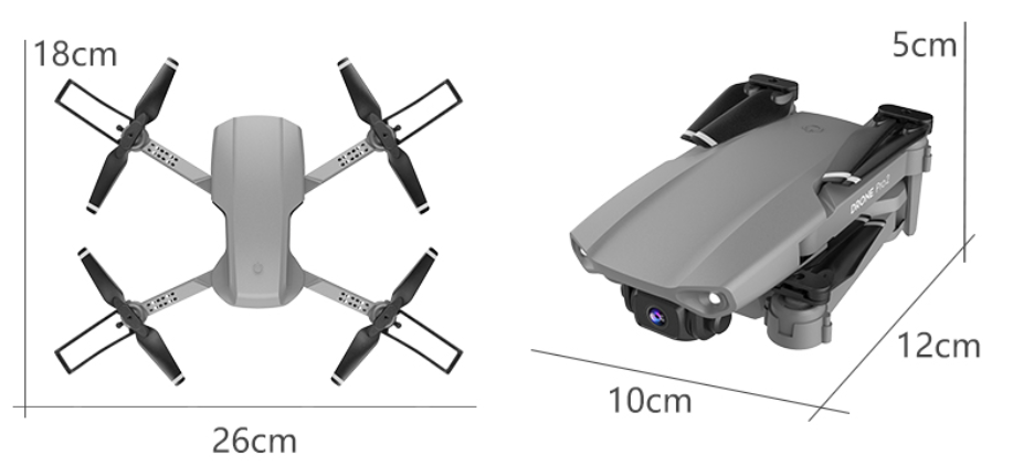 DRONE PIEGHEVOLE PRO 2 CON DOPPIA FOTOCAMERA HD