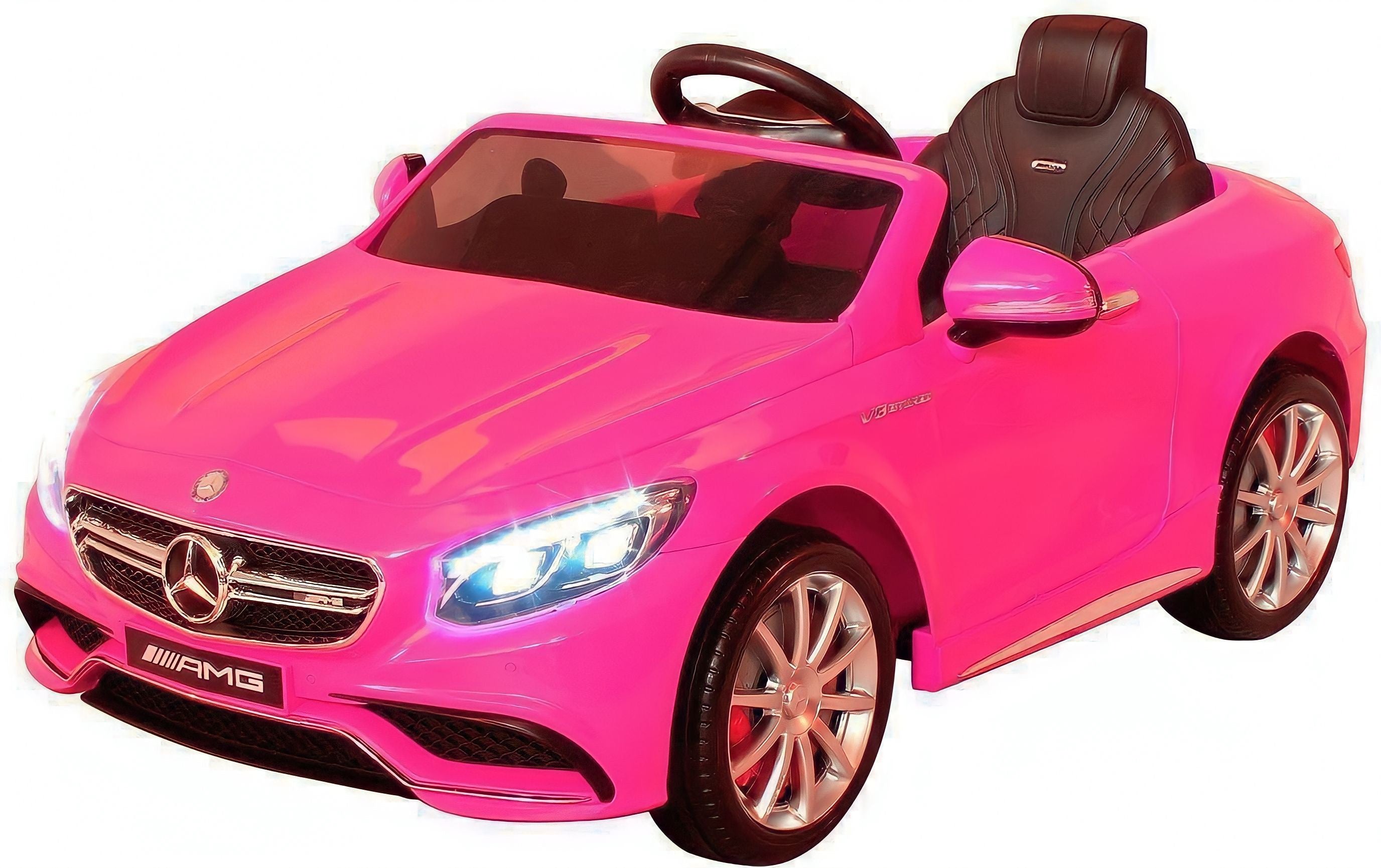 MACCHINA ELETTRICA PER BAMBINI MERCEDES-BENZ S63 AMG NERO 2 X MOTORE 12V CON TELECOMANDO