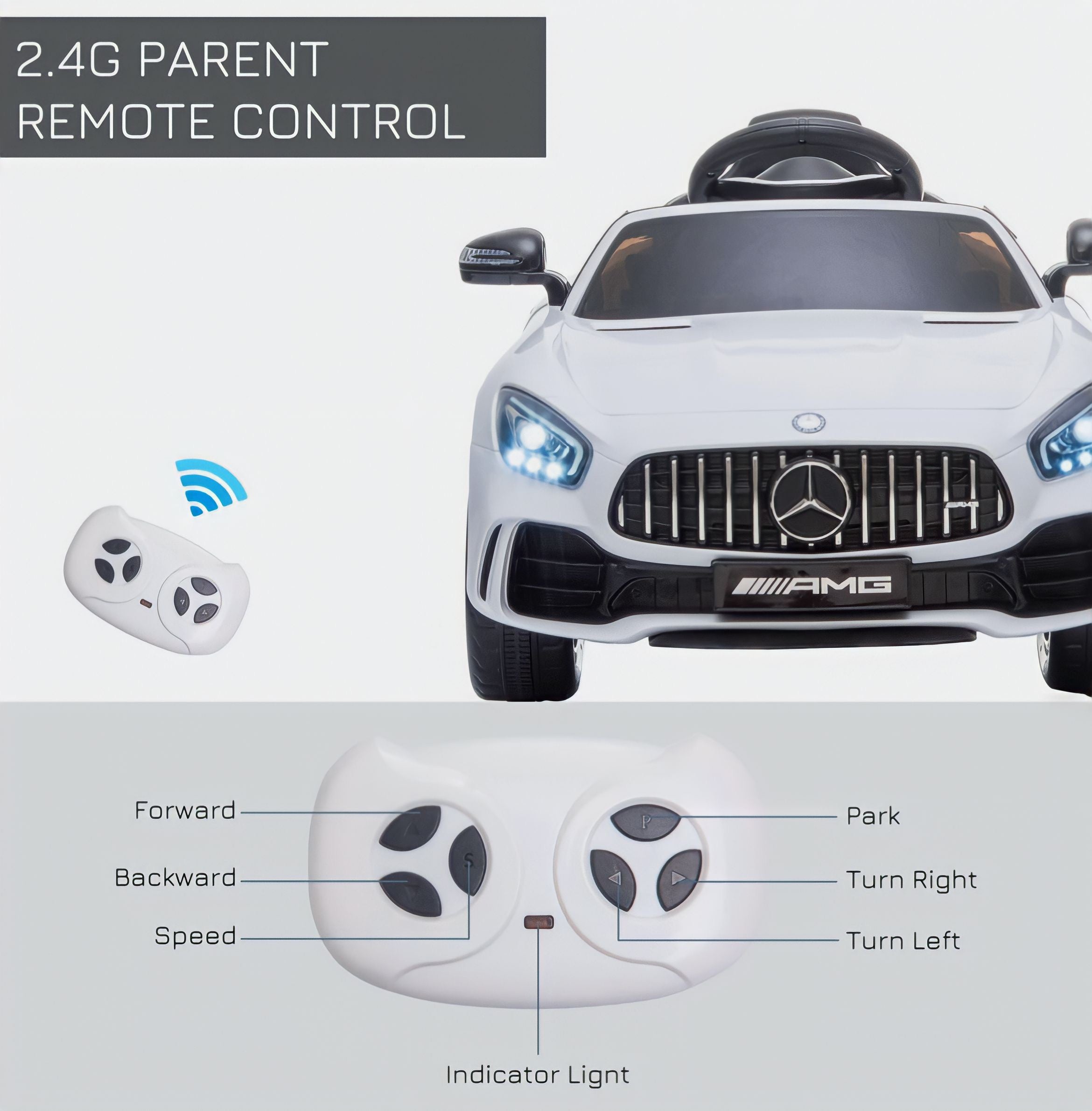 Macchina Elettrica per Bambini 12V con Licenza Mercedes GTR Small AMG