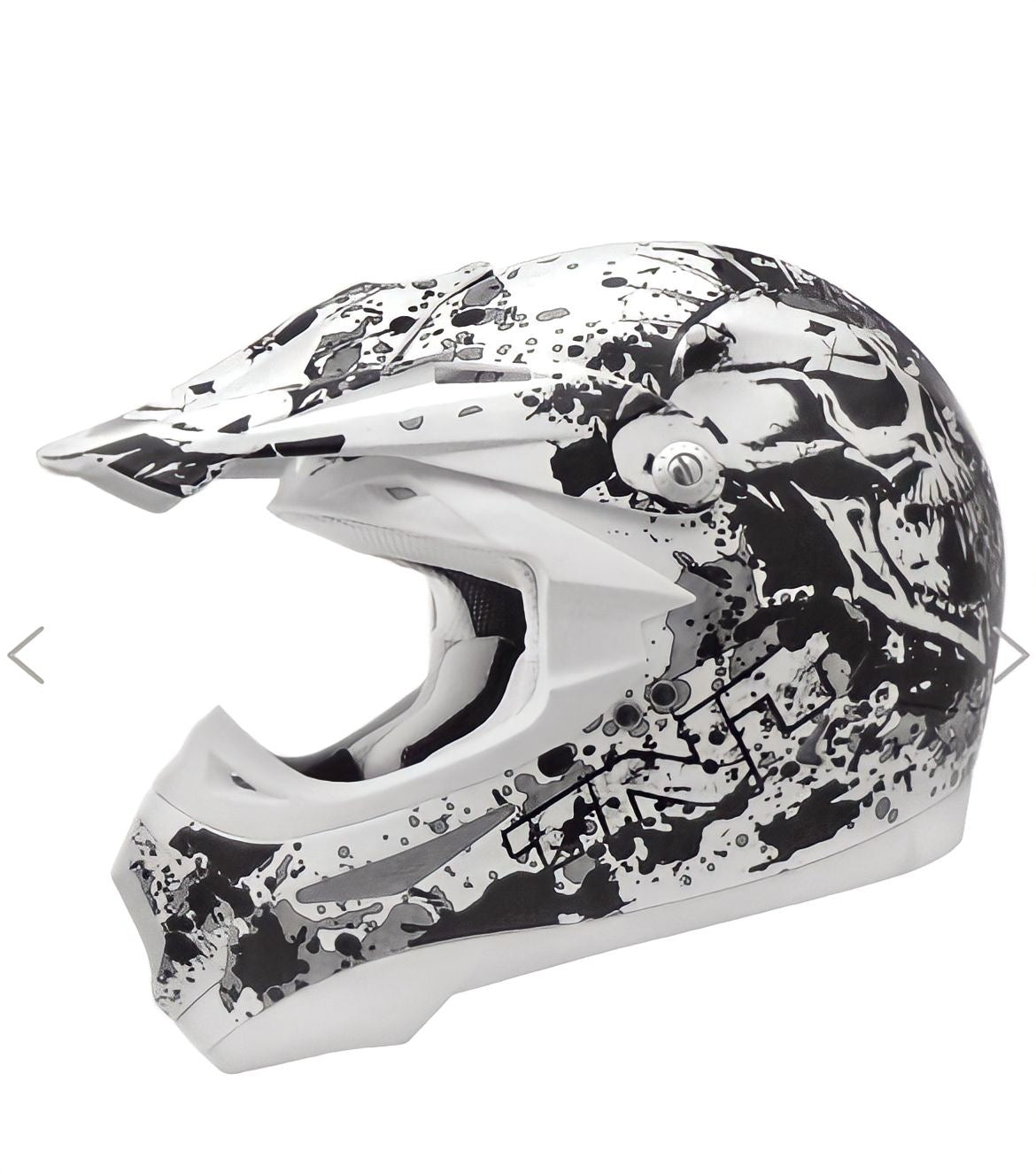 Casco Cross - SC05 - TNT - Caschi DEAD HEAD NERO / BIANCO LUCIDO