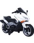 Moto Elettrica per Bambini Tmax 12V Nero Mp3 USB AUX Fari Luci LED