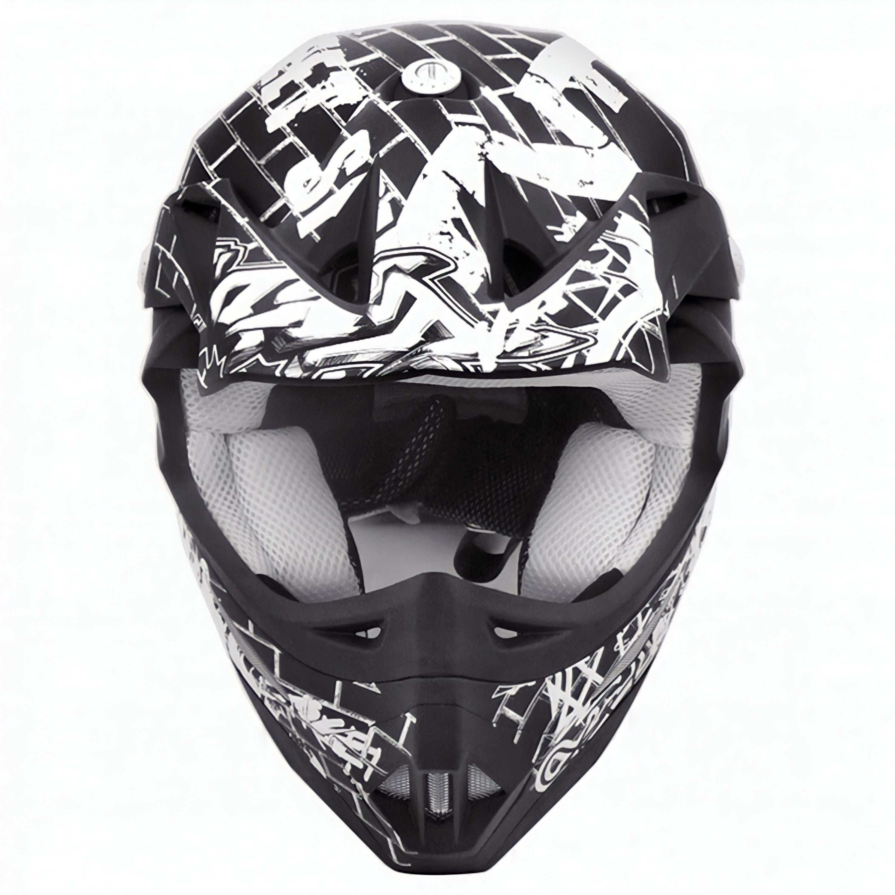 Casco Cross - SC05 - TNT - Caschi DEAD HEAD NERO / BIANCO LUCIDO