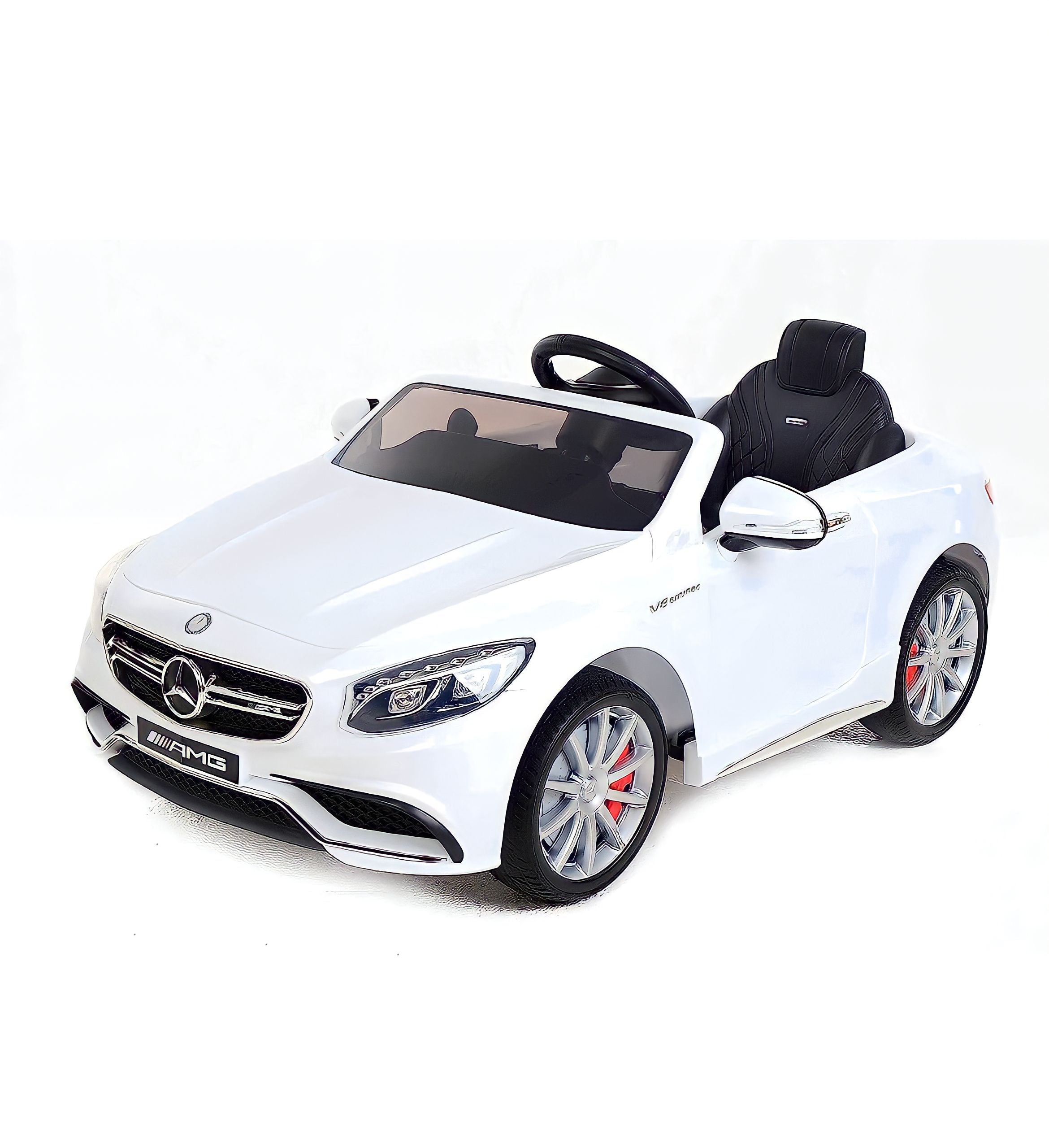 MACCHINA ELETTRICA PER BAMBINI MERCEDES-BENZ S63 AMG NERO 2 X MOTORE 12V CON TELECOMANDO