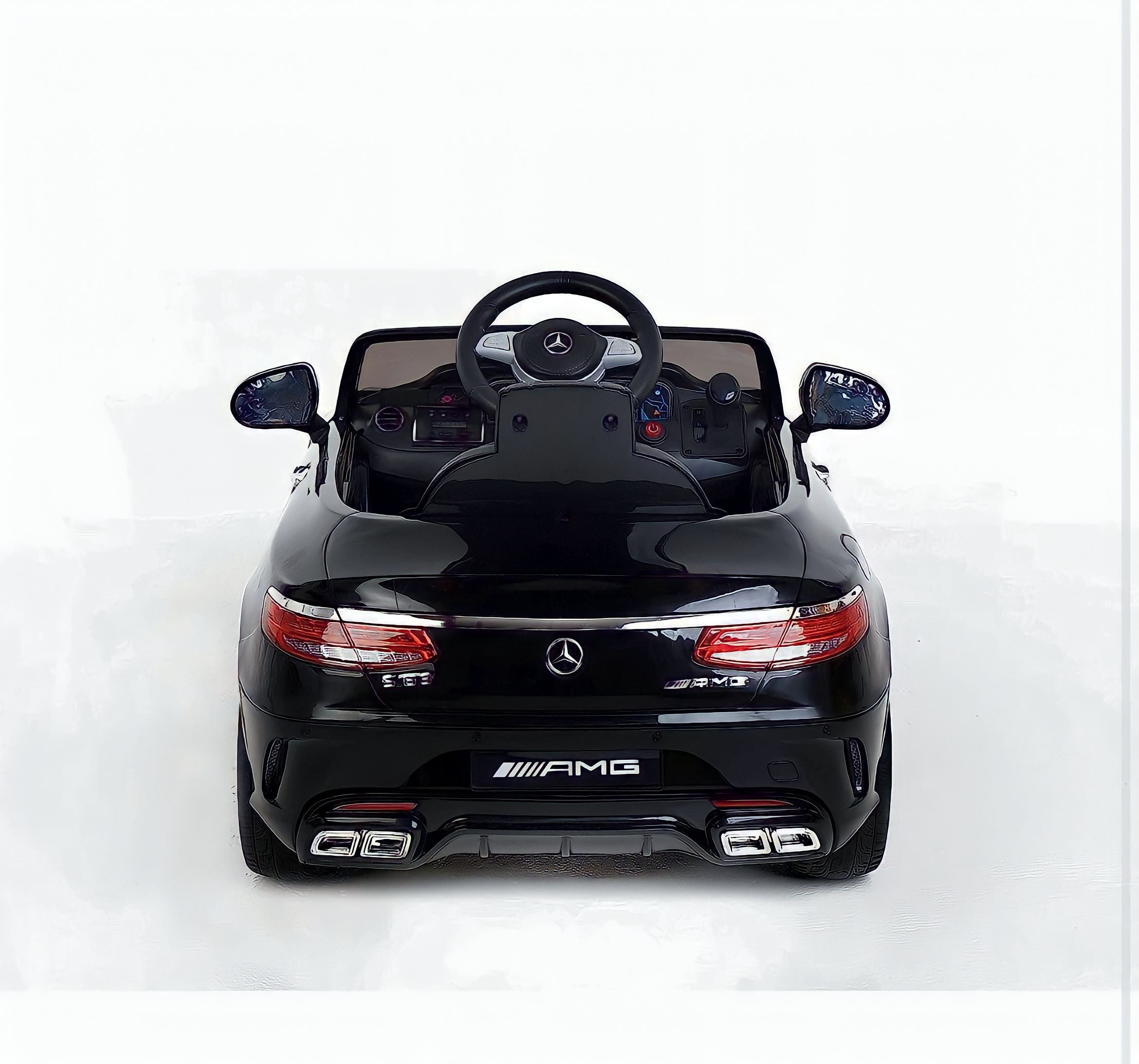 MACCHINA ELETTRICA PER BAMBINI MERCEDES-BENZ S63 AMG NERO 2 X MOTORE 12V CON TELECOMANDO