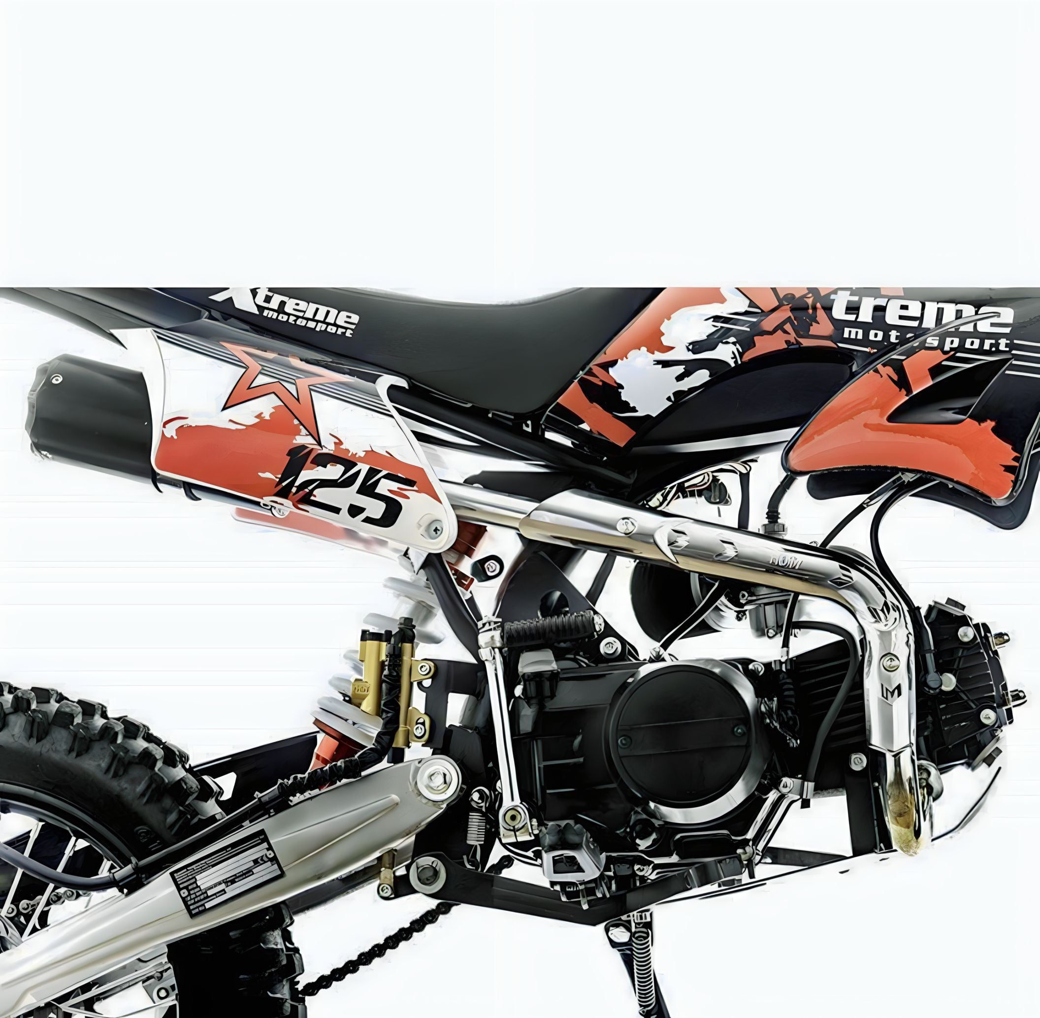 PIT-BIKE 125 CC 4 TEMPI 14/17 XTREME ROSSA NERA