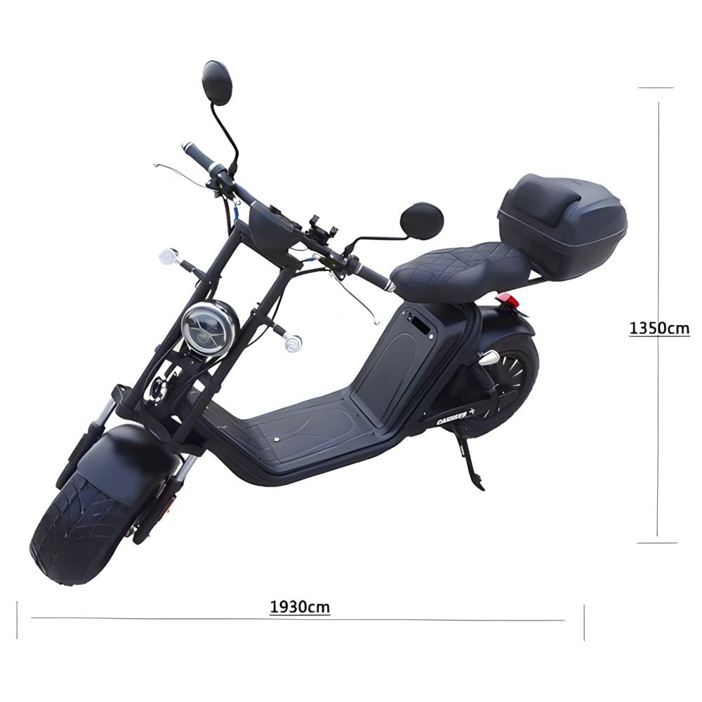 Scooter elettrico 12 pollici 2000 W 28 Ah Batteria Velocità massima 45 km / h Freno a disco idraulico Luce LED