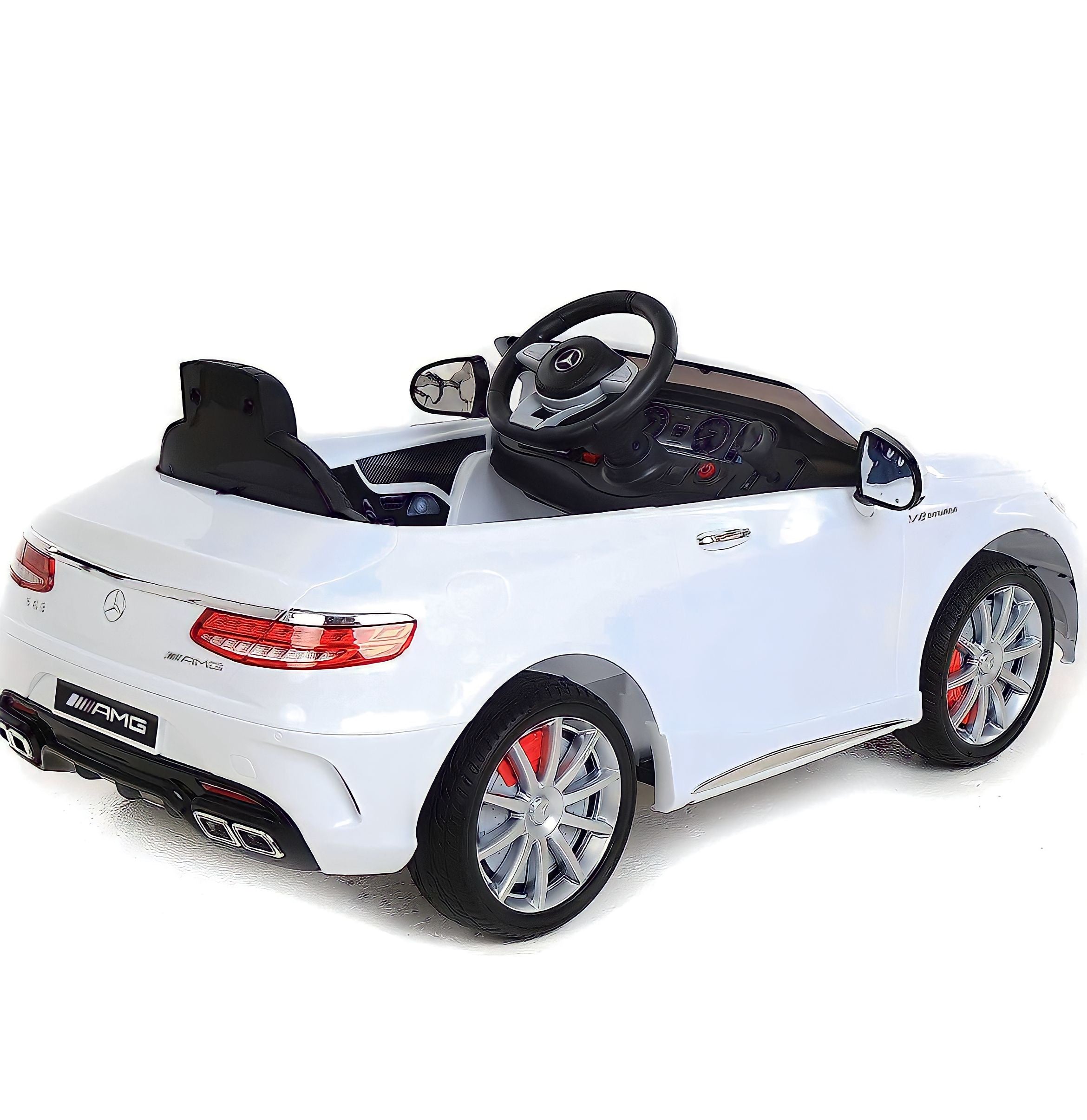 MACCHINA ELETTRICA PER BAMBINI MERCEDES-BENZ S63 AMG NERO 2 X MOTORE 12V CON TELECOMANDO