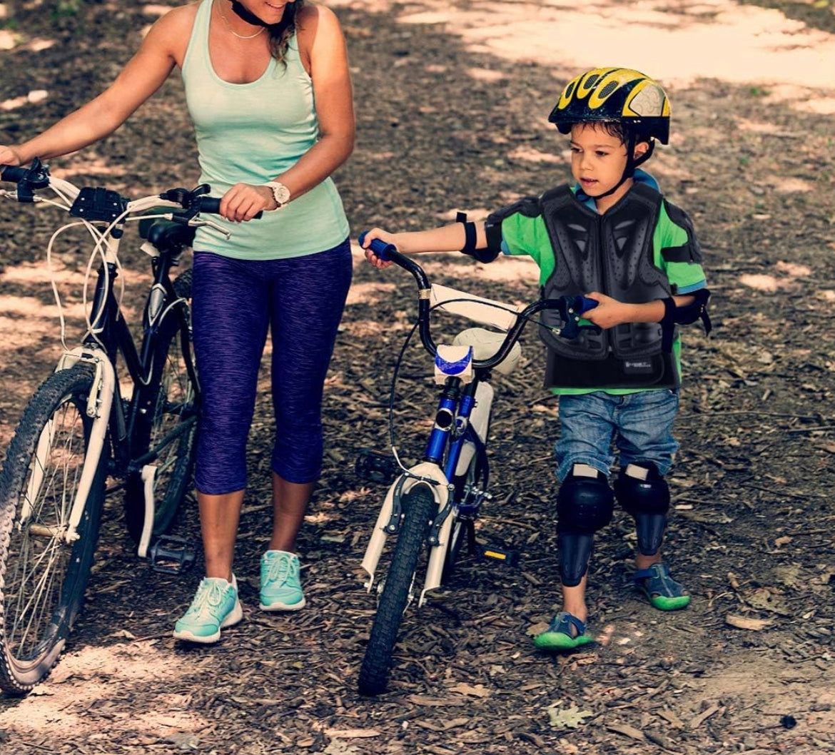 Armatura Protezione di Motocross per Bambini Ginocchiere Traspiranti Gomito Pettorina per Tutti I Terreni