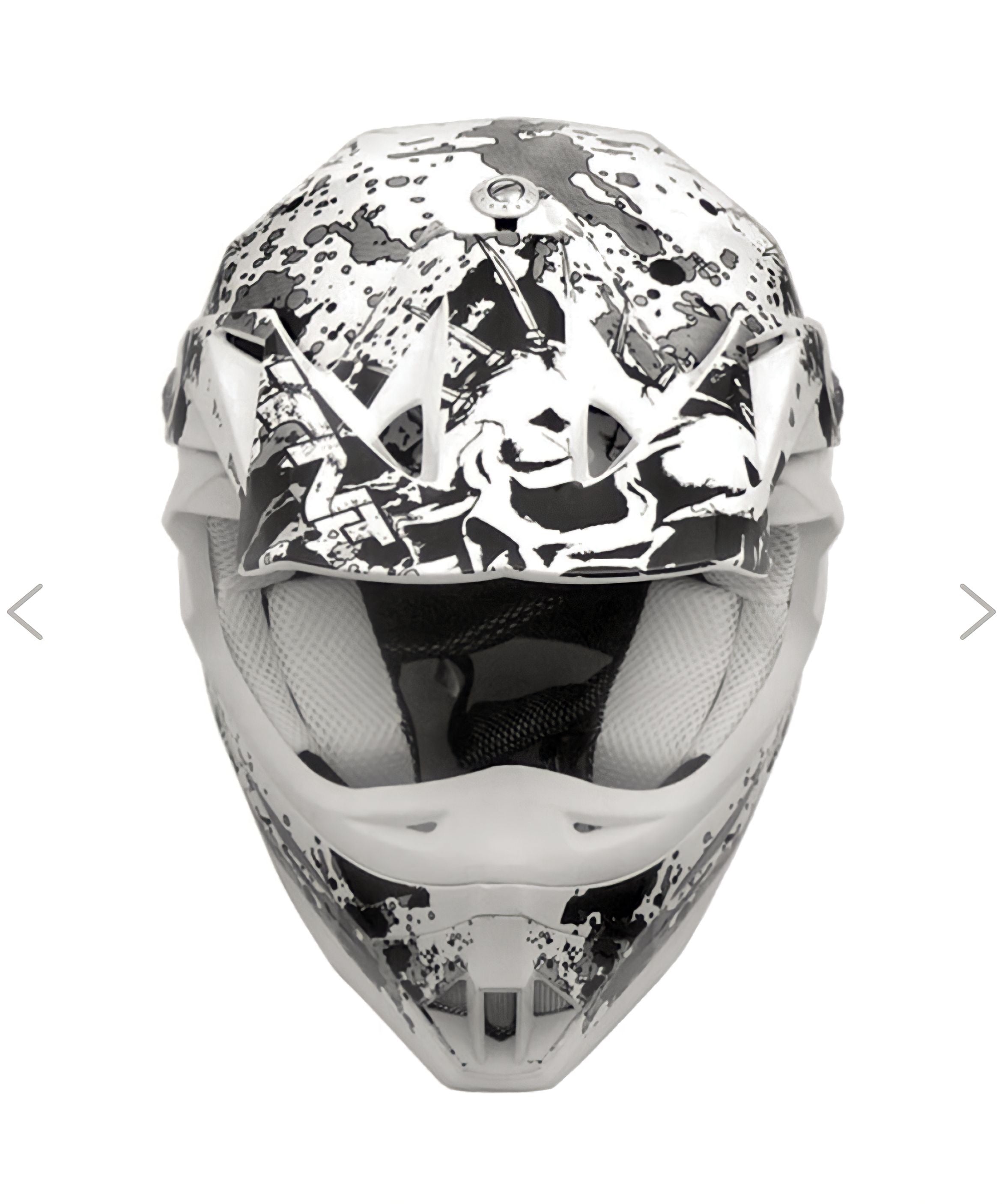 Casco Cross - SC05 - TNT - Caschi DEAD HEAD NERO / BIANCO LUCIDO