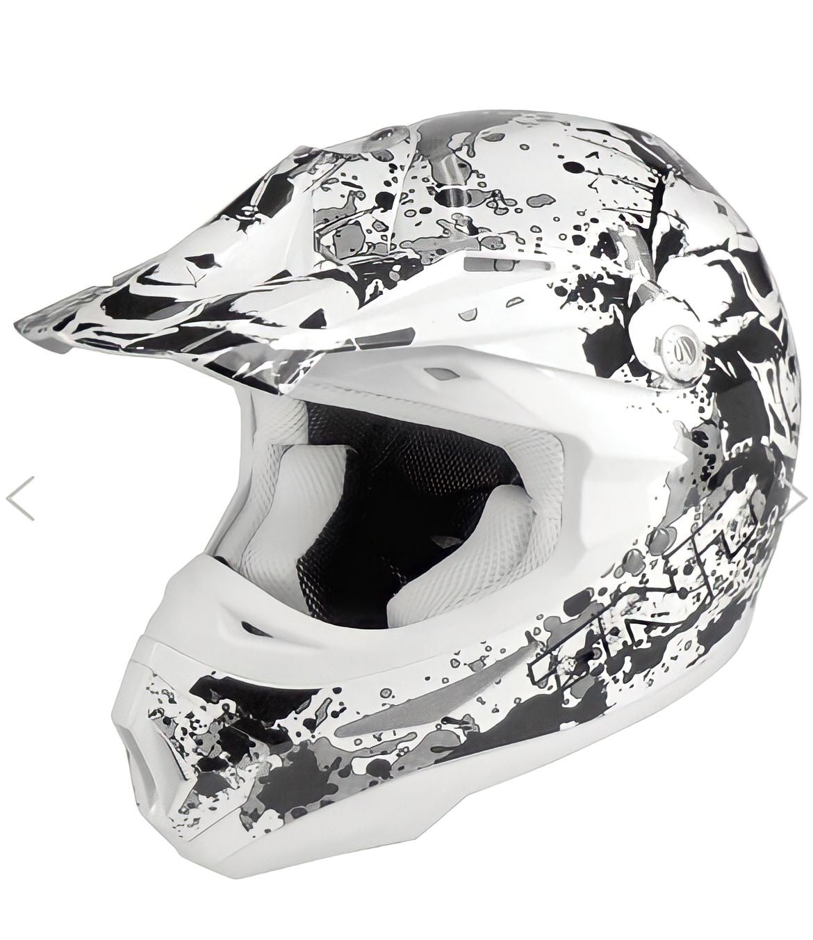 Casco Cross - SC05 - TNT - Caschi DEAD HEAD NERO / BIANCO LUCIDO